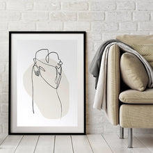 Load image into Gallery viewer, Abstract Line Drawing Couple
