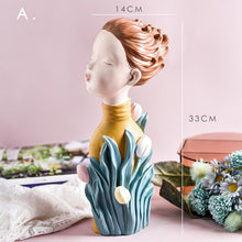Load image into Gallery viewer, Lady With Flower Statue
