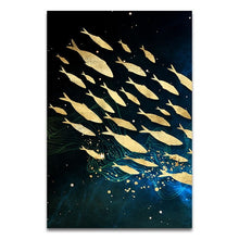 Load image into Gallery viewer, Abstract Golden Fish Moon
