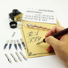 Load image into Gallery viewer, Wooden Calligraphy Dip Pen Set
