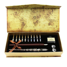 Load image into Gallery viewer, Wooden Calligraphy Dip Pen Set

