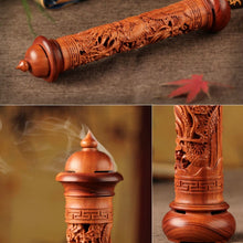 Load image into Gallery viewer, Vertical Solid Wood Incense Burner
