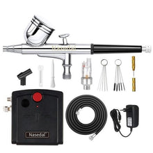Load image into Gallery viewer, Nasedal Dual-Action Airbrush with Compressor Kit Set

