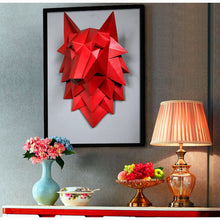 Load image into Gallery viewer, Geometric Wolf Wall Sculpture
