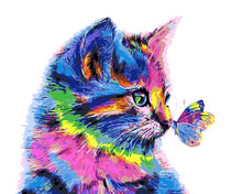 Load image into Gallery viewer, DIY Painting - Cat &amp; Butterfly
