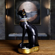 Load image into Gallery viewer, Egyptian Cat Candlestick Holder
