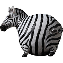 Load image into Gallery viewer, Chubby Zebra Statue
