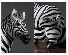 Load image into Gallery viewer, Chubby Zebra Statue
