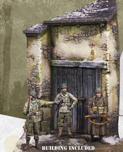 Load image into Gallery viewer, DIY Soldier Stands Beside Building Model
