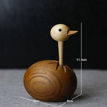 Load image into Gallery viewer, Wooden Ostrich Statue
