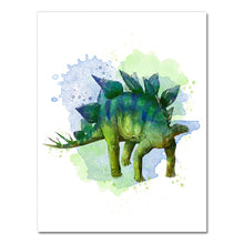 Load image into Gallery viewer, Watercolor Dinosaur Print
