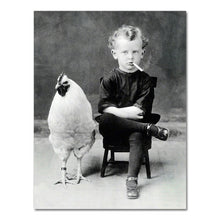 Load image into Gallery viewer, Smoking Boy With Chicken Pet
