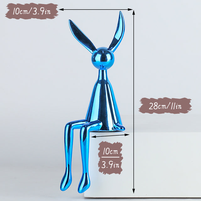 Electroplated Rabbit Life Statue