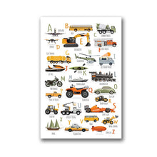 Load image into Gallery viewer, Cars Alphabet Print
