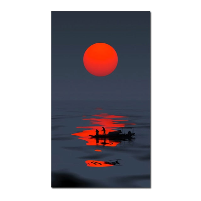 Sunset Fishing Boat