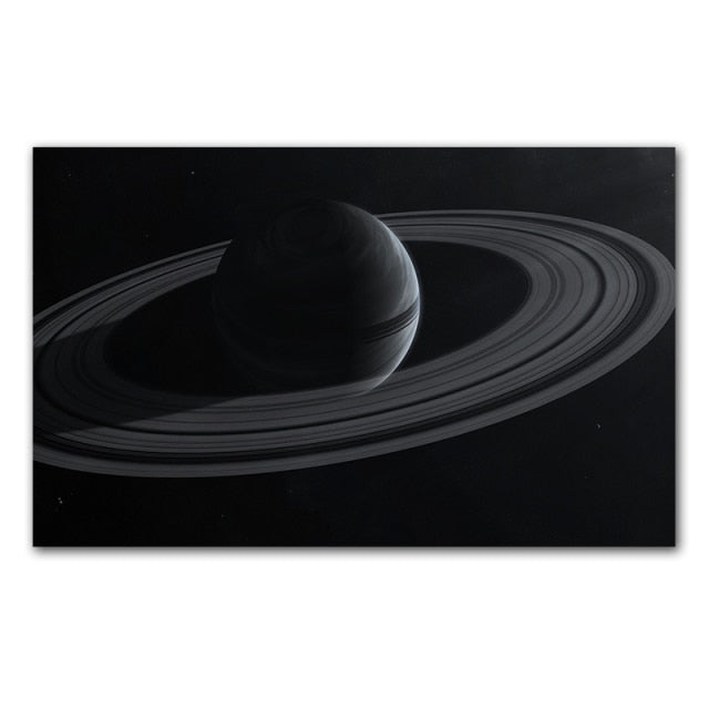 Saturn In Black