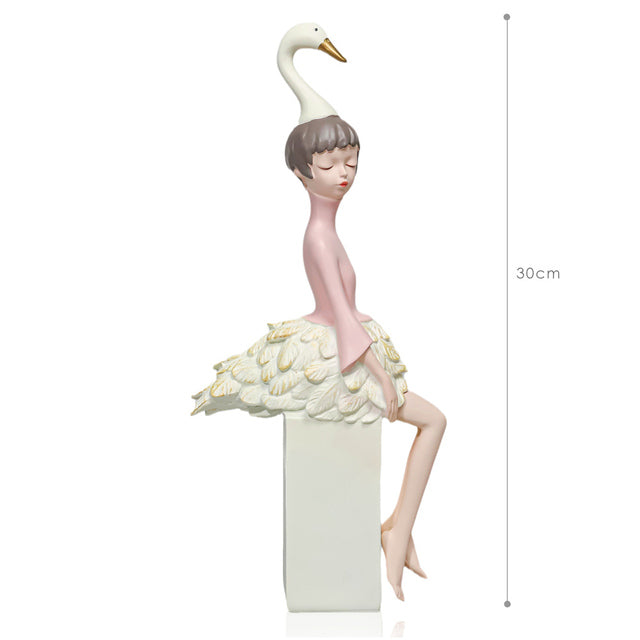 Swan Girl Figurines