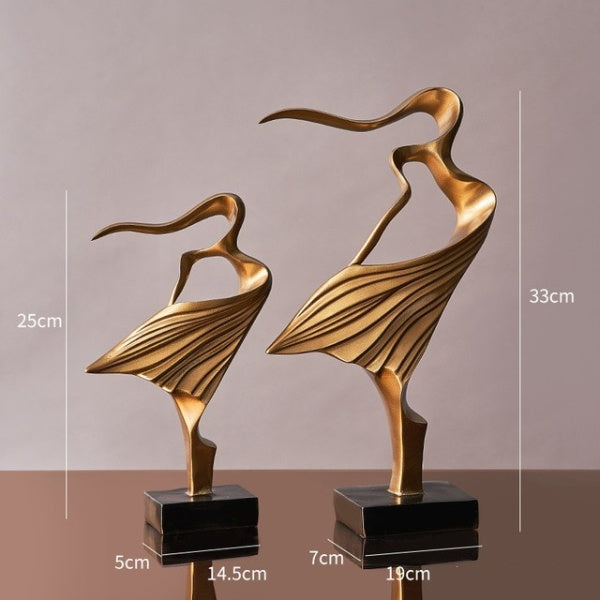 Abstract Lady Wind Blowing (2 Pcs)