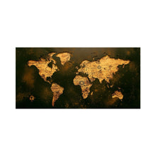 Load image into Gallery viewer, Golden Retro World Map
