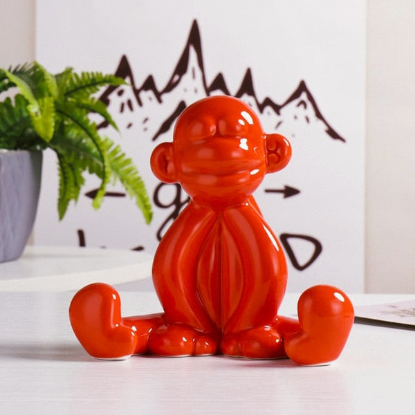 Ceramic Balloon Monkey