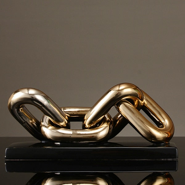 Golden Chain Sculpture