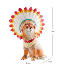 Load image into Gallery viewer, Shiba Inu With Indian Headdress
