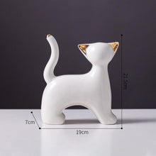 Load image into Gallery viewer, Minimalist Ceramic White Cat

