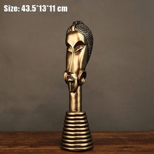 Load image into Gallery viewer, Golden Abstract African Statue
