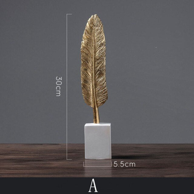 Metallic Feather Ornament