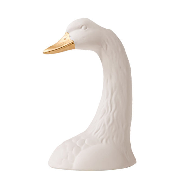 Ceramic White Swan Vase