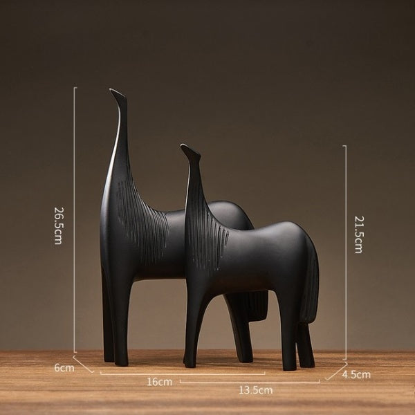 Abstract Horse Sculpture (2pcs)