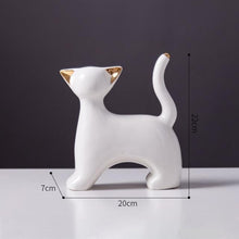 Load image into Gallery viewer, Minimalist Ceramic White Cat

