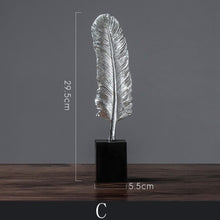 Load image into Gallery viewer, Metallic Feather Ornament
