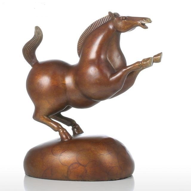 Copper Plump Horse Figurine