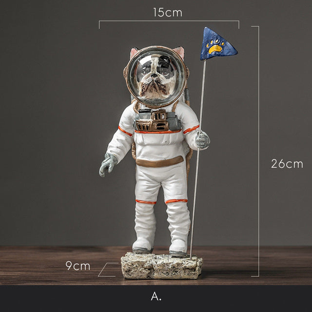 Space Dog & Cat Statue
