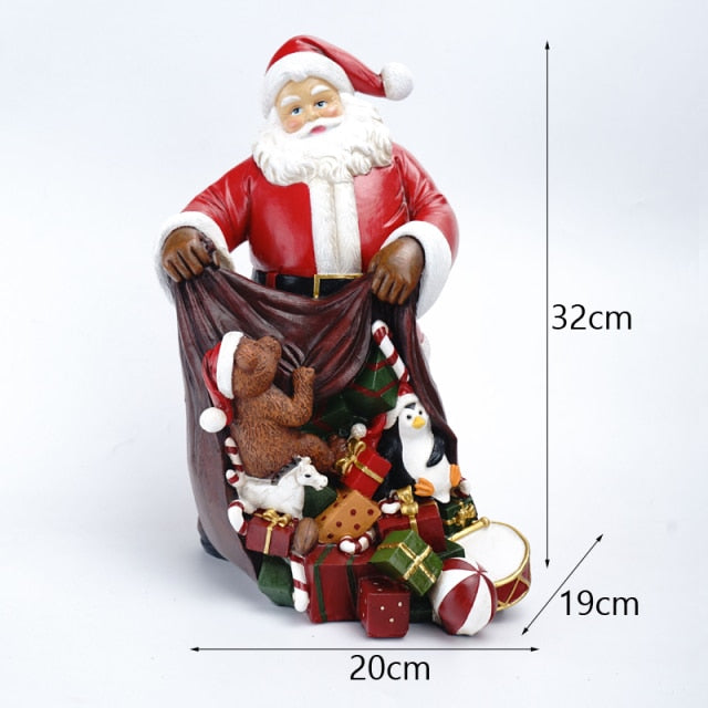 Santa Claus & Gift Statue