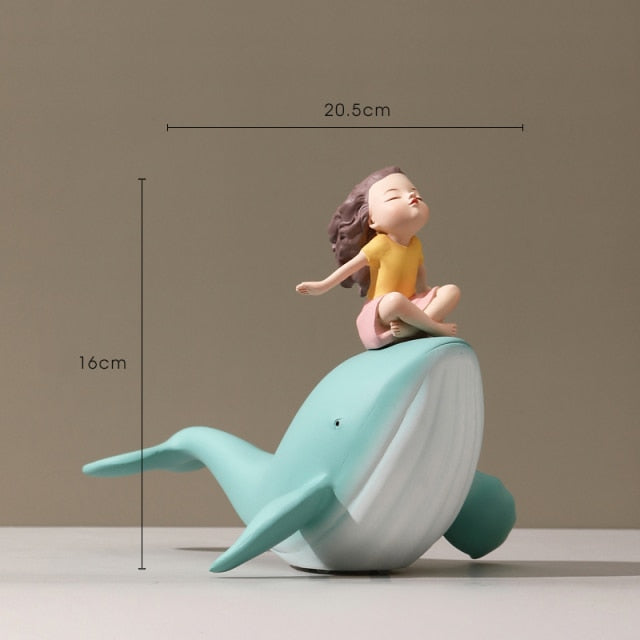 Whale Girl Statue