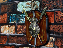 Load image into Gallery viewer, Medieval Sword &amp; Shield Ornaments
