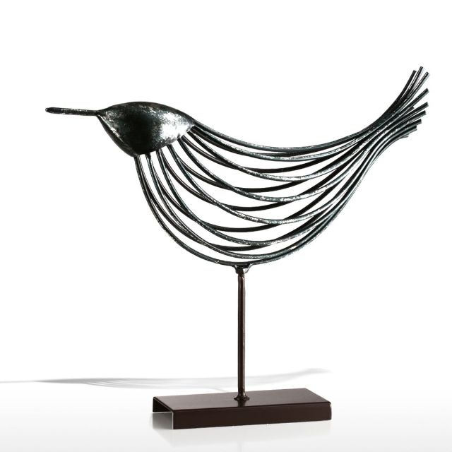 Metal Wire Bird Figurine