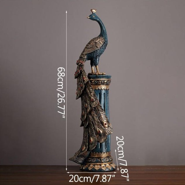 Vintage Peacock Statue